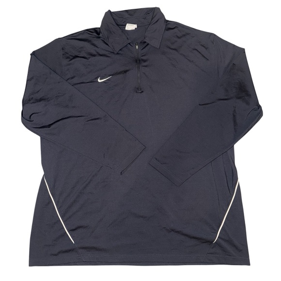Nike Dark Grey Lightweight Quarter Zip Dry Fit Long Sleeve Men’s XXL - Picture 1 of 4
